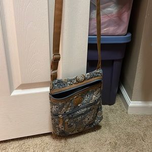 Quilted over the body purse, adjustable strap